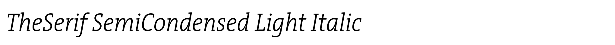 TheSerif SemiCondensed Light Italic image